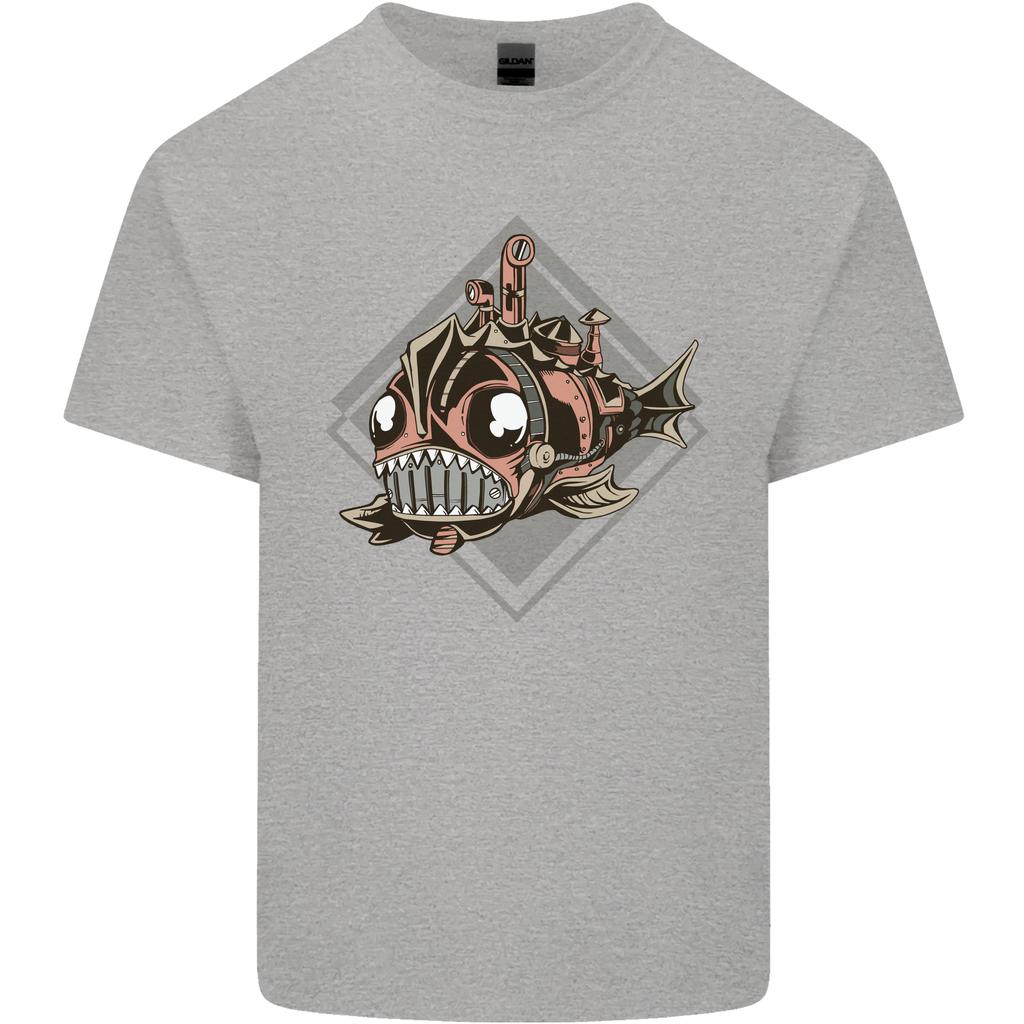 A Steampunk Fish Unisexs Light Cotton TShirt