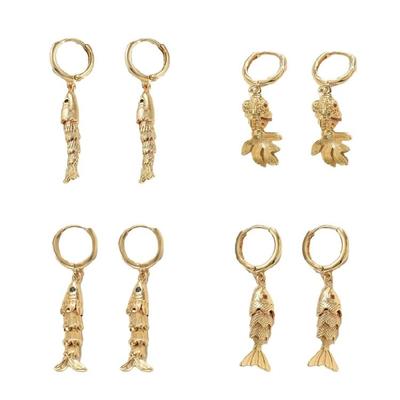 Exquisite Fish Earrings Sturdy Ear Rings Featuring Allergy Resistant Materials Suitable for Extended Wear At Gatherings