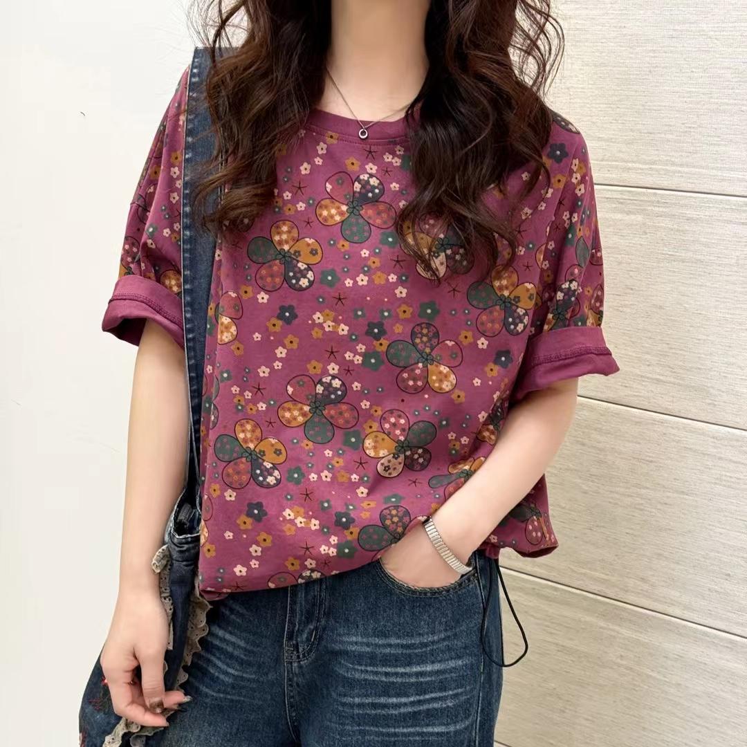 

DIMANAF 2025 Летняя футболка женская с принтом букв, асимметричная, с коротким рукавом, свободная, зеленая, черная One size фиолетовый