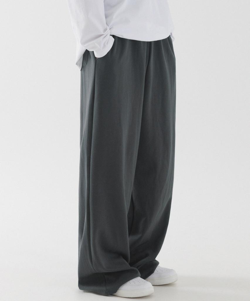 PIANER Relaxed Wide Long Sweatpants (Charcoal)