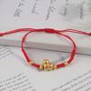 Chinesischer Stil Pferdejahr Armband 2026 2026 Pferdejahr Goldener Glücks-Pony Rotes Seil Schmuck Accessoires Tierkreiszeichen Pferd