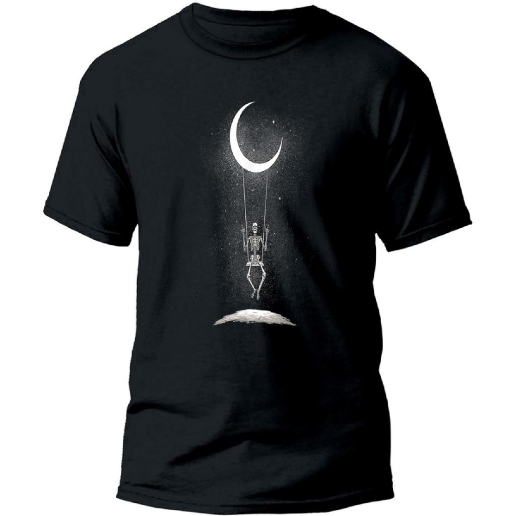 sake Skeleton Rock On Moon Spooky Halloween Rock Band Concerts T-Shirt, Gift Halloween for Mens Womens Kids Shirt