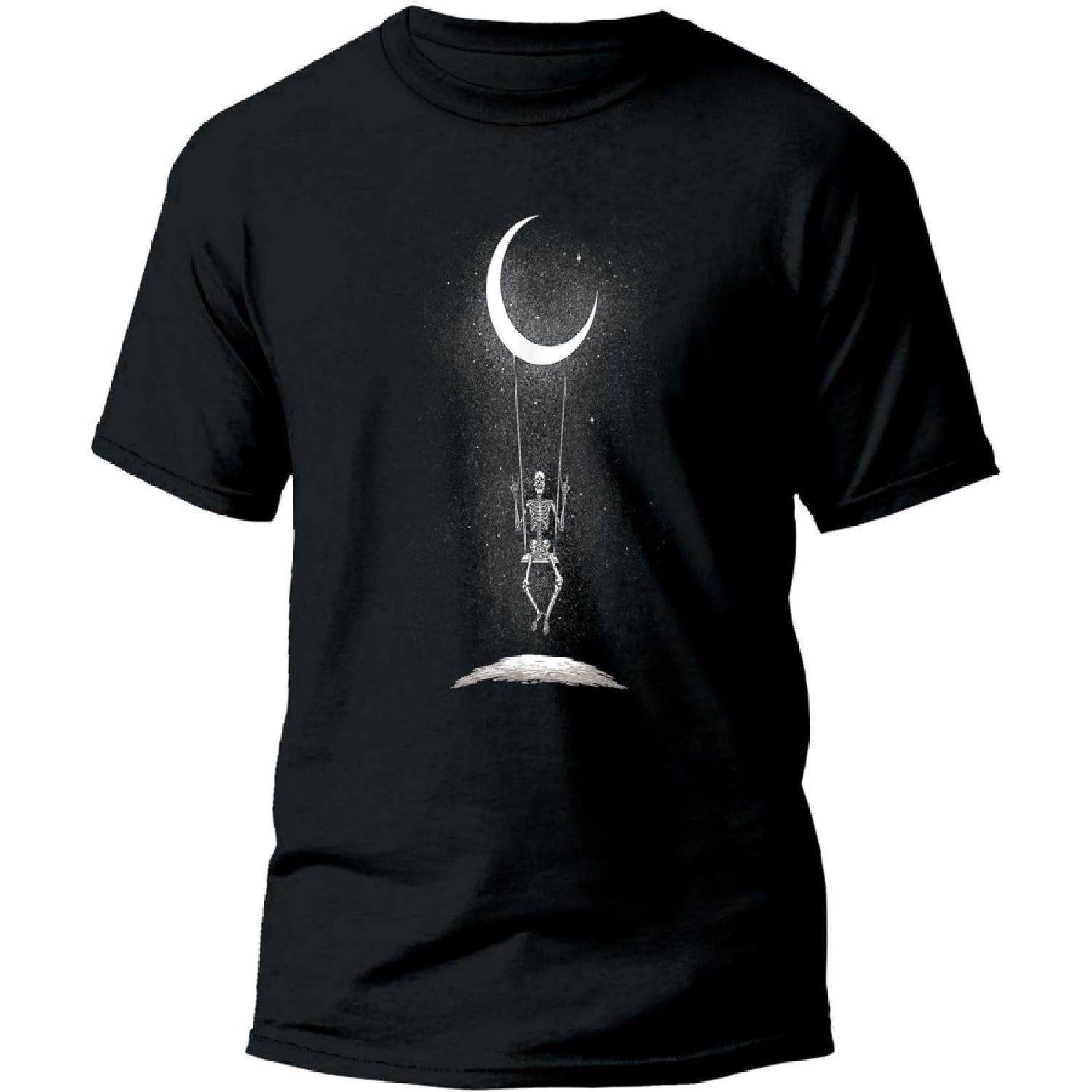 саке Скелет Рок На Луне Жуткий Хэллоуин Рок-группа Концерты Футболка, Подарок на Хэллоуин для Мужчин Женщин Детей Футболка XXXXXL разноцветный