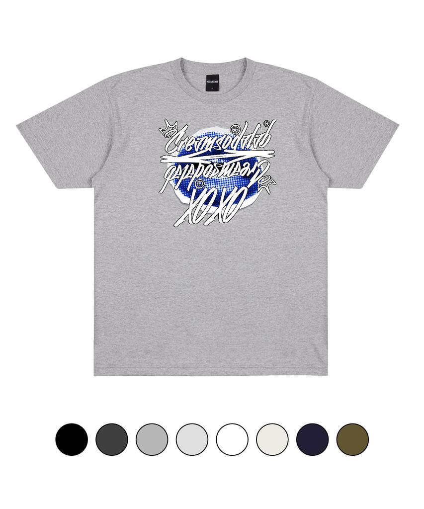 CREAM SODA LAB Crsdel Xoxo Lip Logo Short Sleeve T-Shirt (Type A)