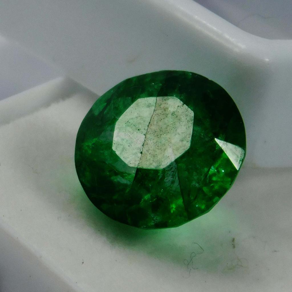 6.32 Carat Natural CERTIFIED Emerald Round Cut Green Colombian Loose Gemstone A-6257