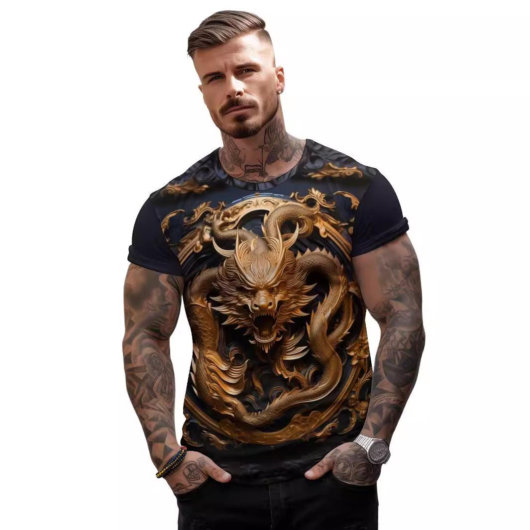 

Уличная футболка с 3D принтом букв, летняя мужская одежда с мультяшным рисунком, топы с круглым вырезом, повседневные футболки с короткими рукавами 3XL