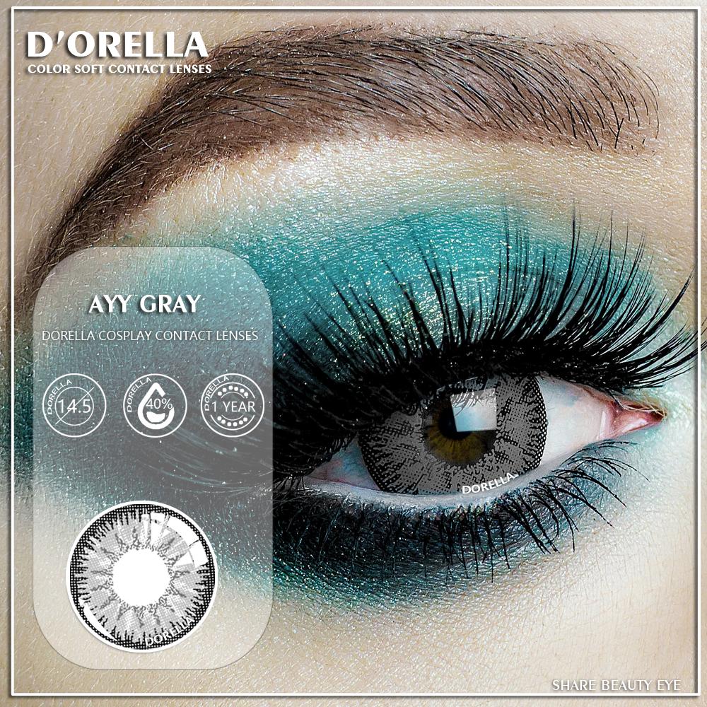 D'ORELLA Contact Lenses 1 Pair(2pcs)  AYY Series Eye Cosmetic Colorful Contactlen Cosplay Anime Contacts Crazy Lens