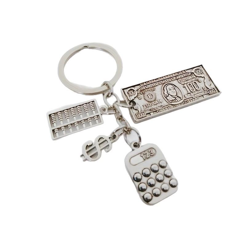 European & American Lucky Money Tree Keychain Abacus Backpack Pendant