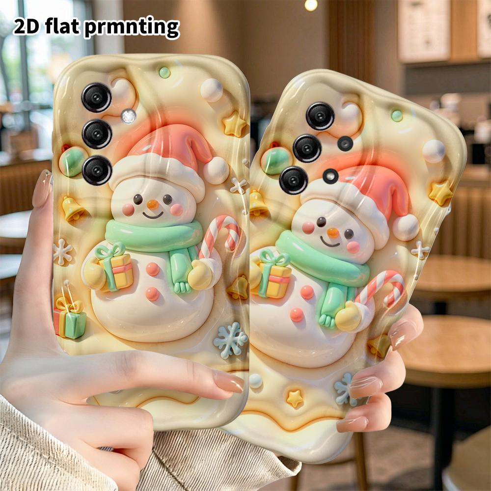 Telefoonhoesje: 2D plat, past op Samsung Galaxy A34 A35 M05 M06 S20 S22 S21 FE Plus 5G, Kerstmannetje, perfect vakantiegeschenk voor Kerstmis en Hall