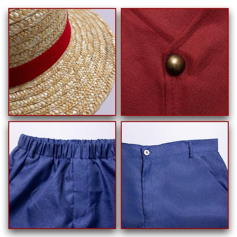 ONE PIECE Luffy live-version cos-kläder vuxna barn andra generationen Voyager Luffy cosplay-kläder