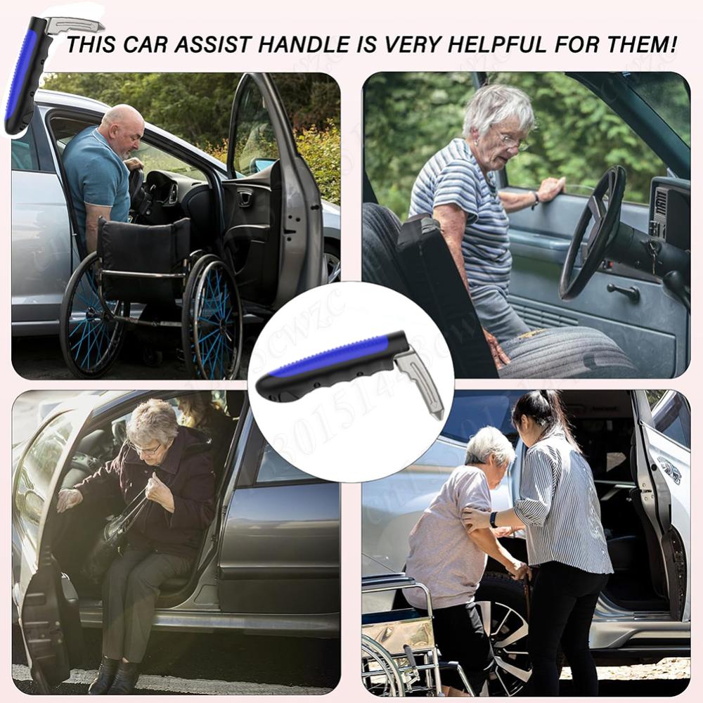 Vehicle Support Handles Car Door Assist Handle 2 In 1 Elderly Vehicle Standing Support Window Breaker Auto Support Door Handle