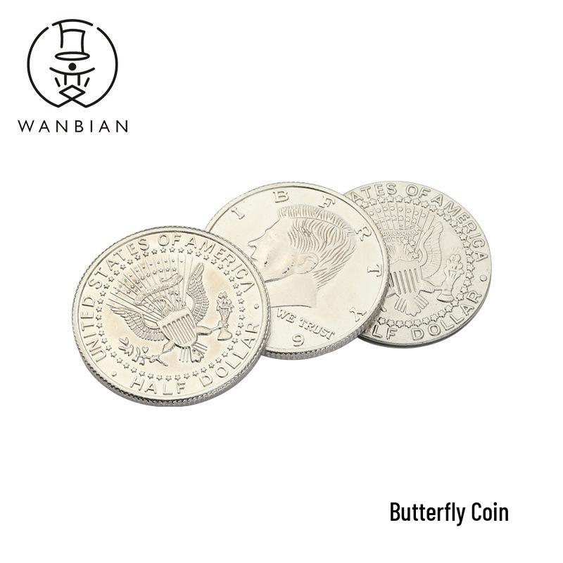 Волшебная монета «Бабочка»: Магнитный Эластичный Складной Монетный Реквизит Ordinary Coin