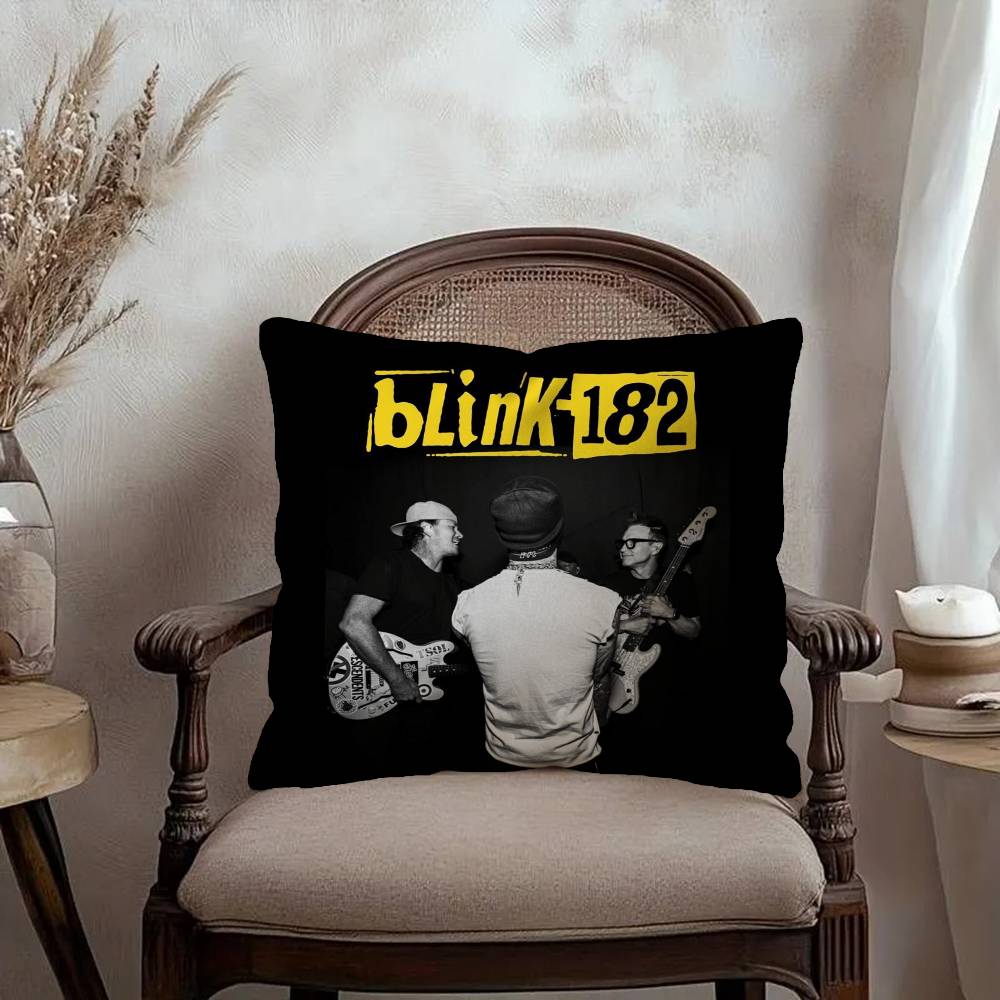 Rock Band B-Blink 182 Cushion Cover Pillowcase Upholstery Sofa Throw Pillow Home Decor Pillowcas