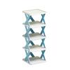 5 Tier Detachable DIY Easy Storage Shoe Rack Organizer Adjustable Stackable Shelf Unit for Home Closet Bathroom Entryway