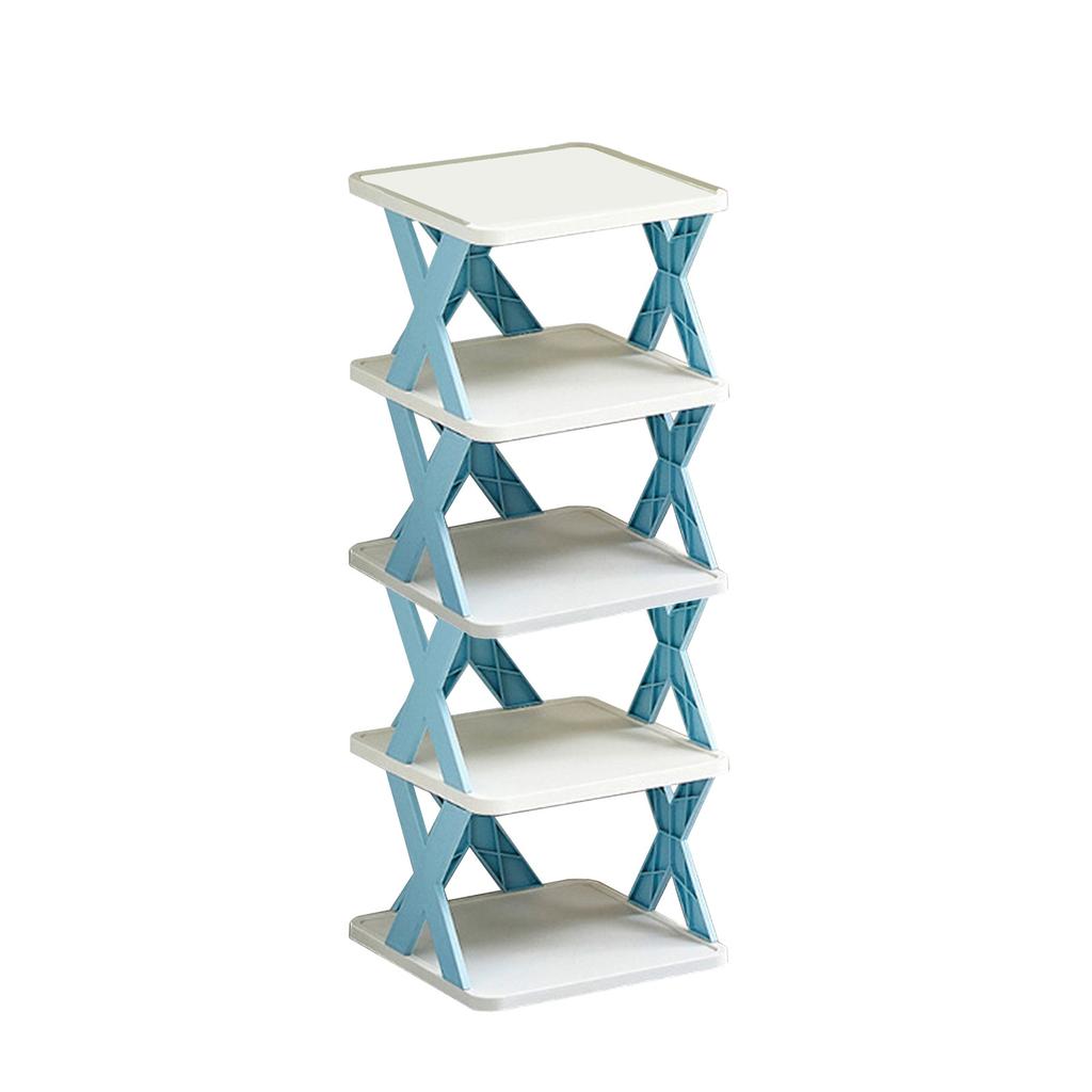 5 Tier Detachable DIY Easy Storage Shoe Rack Organizer Adjustable Stackable Shelf Unit for Home Closet Bathroom Entryway