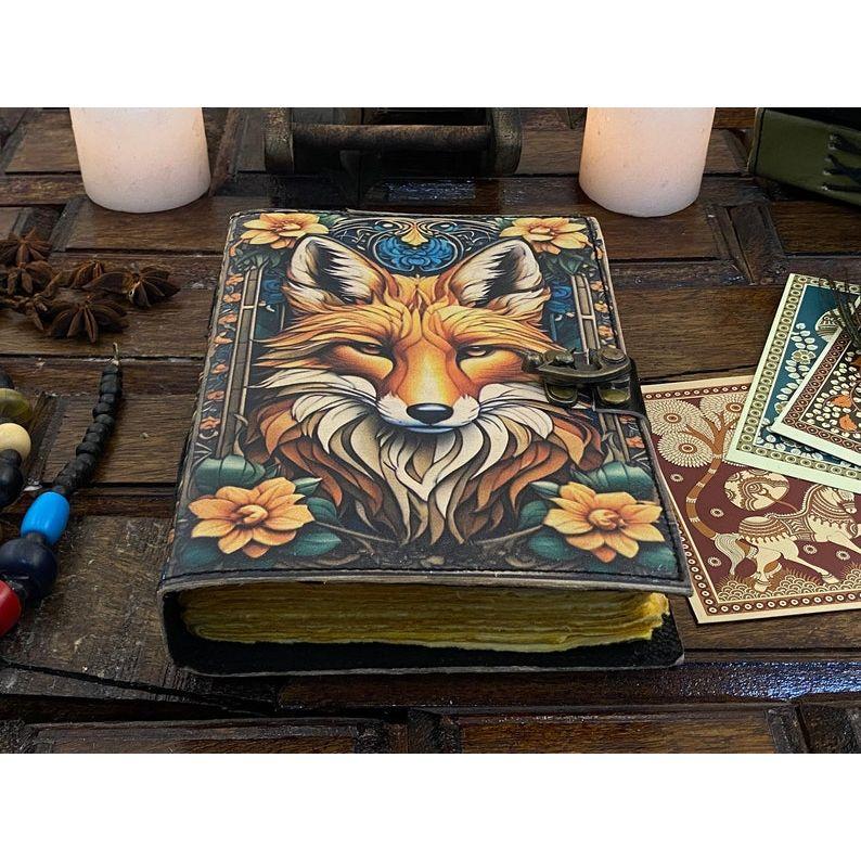Wolf Grimoire Leather Journal • handmade leather journal, Celtic journal,  Edge pages Daily notpad, recipe book, travel diary,