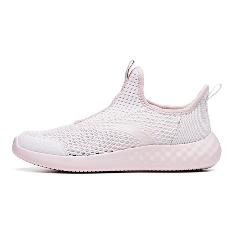 Anta Mesh Slip-On Durable Breathable Low-Top Kids Running Shoes Kids Sneaker Light-Purple A33025556A-6