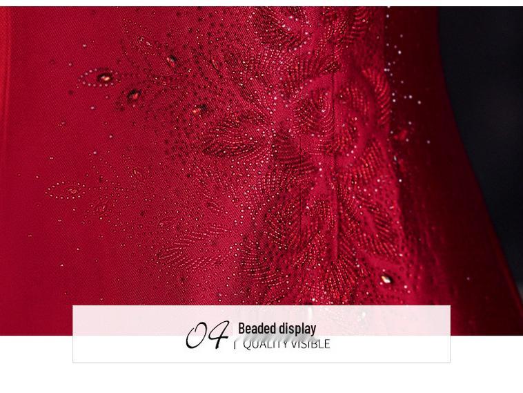 2024 New Style Spring Cheongsam Dress for Middle-aged and Elderly Women - Fashionable Chinese Style Wedding Banquet Outfit