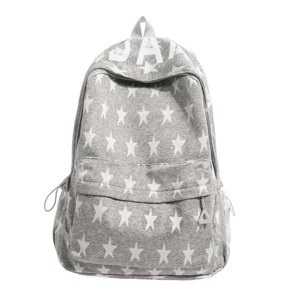Schoolbag American Star Printing Tide Cool Teen School Bag Female Junior High School Student Personality Student Class Travel Lightweight Backpack