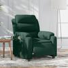 Vidaxl Electric Recliner, Dark Green, Upholstered In Velvet