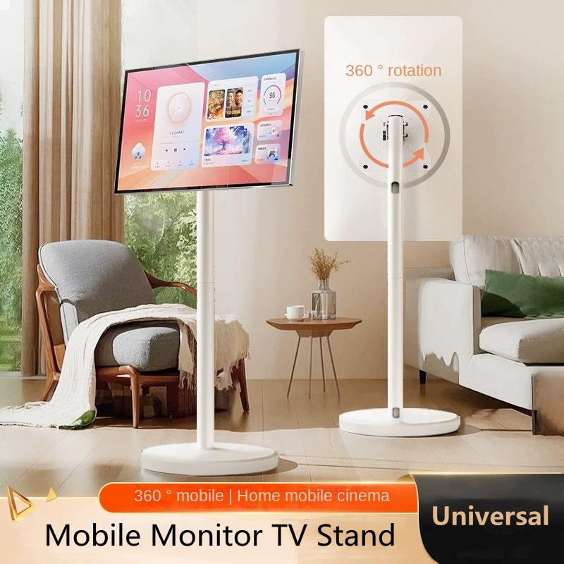 Modern Design TV Stand,Rolling TV Cart for 10-46 Inch OLED LED Monitors,TV Floor Stand Holds Up To 88lbs,Max VESA 200x200mm