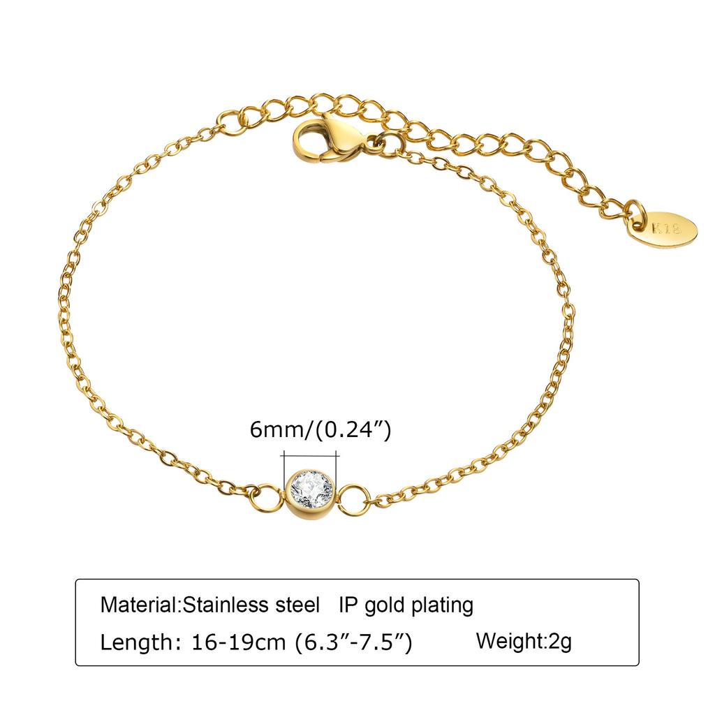 Sparkling Cubic Zirconia Bracelets For Women, Stainless Steel Set Wedding Bride Bridesmaid Jewelry