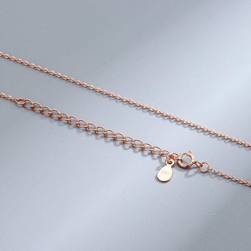 S925 Sterling Silver Gold Plated Collarbone Chain Round Beads Snake Bone Box Twisted Flower Chain Necklace Fashion Jewelry
