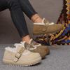 Winter fluffy shoes women's retro wind thick-soled piled thickened snow boots women's shoes
