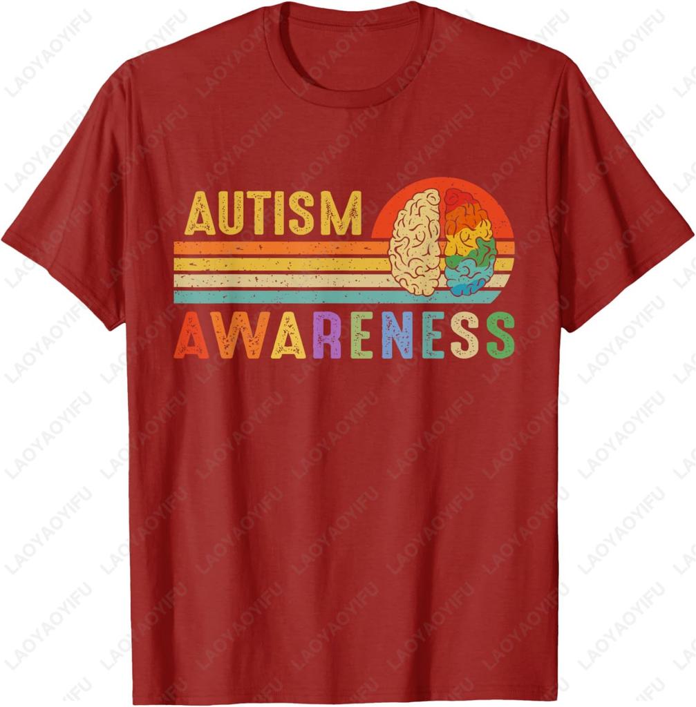 Welt Autismus Bewusstsein Neurodiversität Autistisch April Sonnenuntergang T-Shirt Sommer Baumwolle Mode T-Shirts Lässige Streetwear Mode Tops