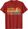 Welt Autismus Bewusstsein Neurodiversität Autistisch April Sonnenuntergang T-Shirt Sommer Baumwolle Mode T-Shirts Lässige Streetwear Mode Tops