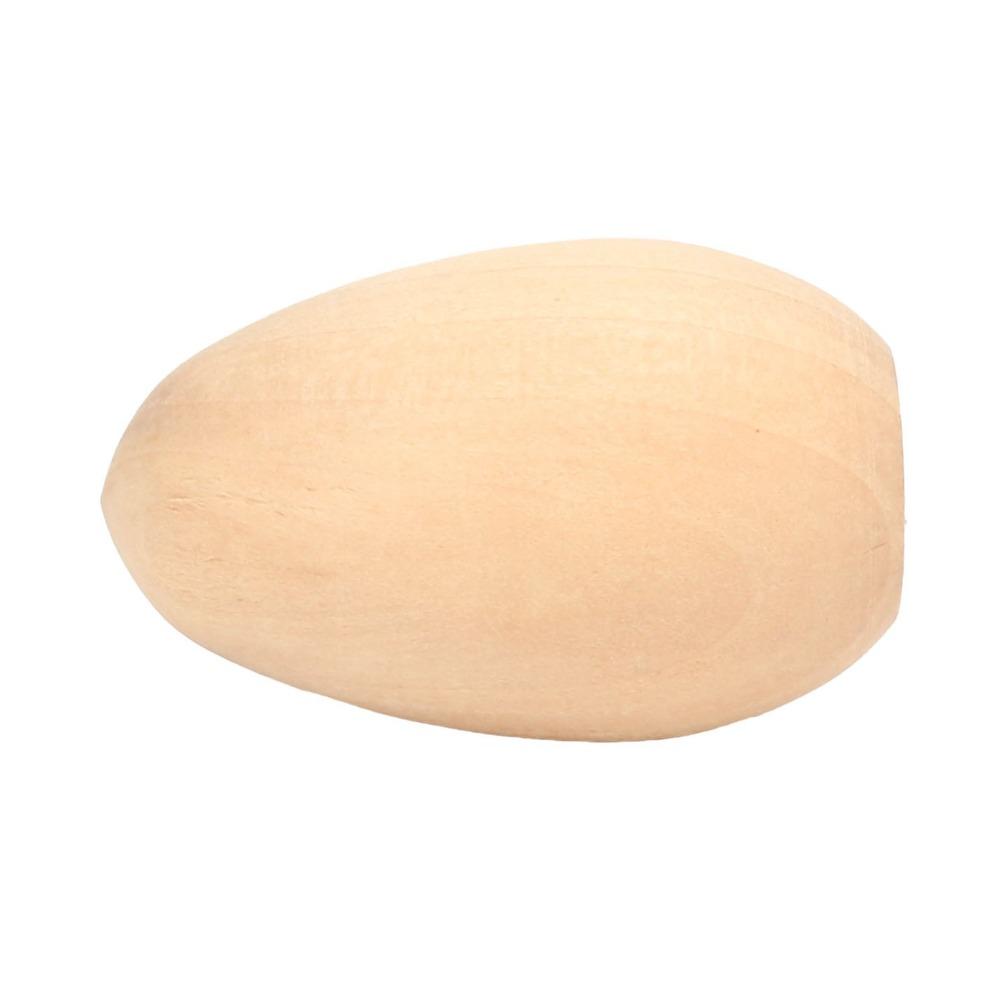10pcs Lightweight Faux Eggs Not Easily Broken Wooden Craft Eggs Family Decoration