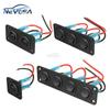 NEVOSA 12V 1-4 Gang Universal Toggle Switch Marine Rocker Switch Panel USB Car Boat Marine RV Truck Blue LED Styling Accessories