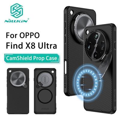 For OPPO Find X8 Ultra Phone Case Nillkin CamShield Prop Magnetic Hard PC+TPU Shell Shockproof Back Cover