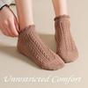 6 Pairs Set Ankle Socks For Women Cotton Cable Knit Ruffle Socks Low Cut Breathable Casual Girls Spring Summer Socks