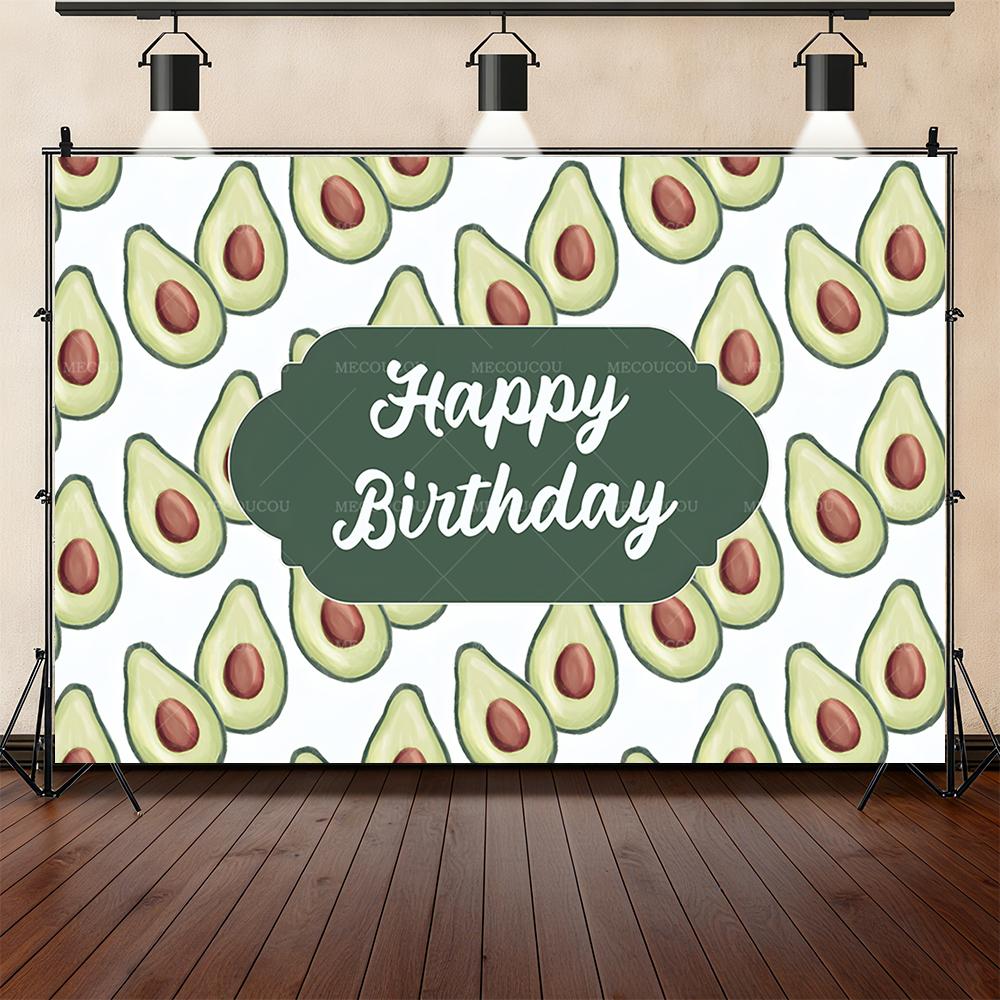 Fruit green avocado theme background children's birthday party decoration baby shower arrangement background studio photography