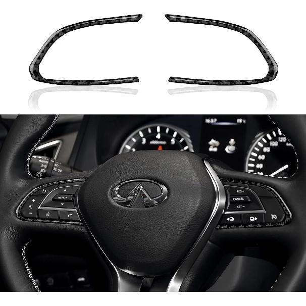 Car Sticker Carbon Fiber Interior Trim Cover for Infiniti Q50 2018-2024 QX50 -2024 Q60 2017- Decal Accessories