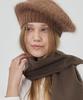 THE-ABON Basic Angora Beret Ivory