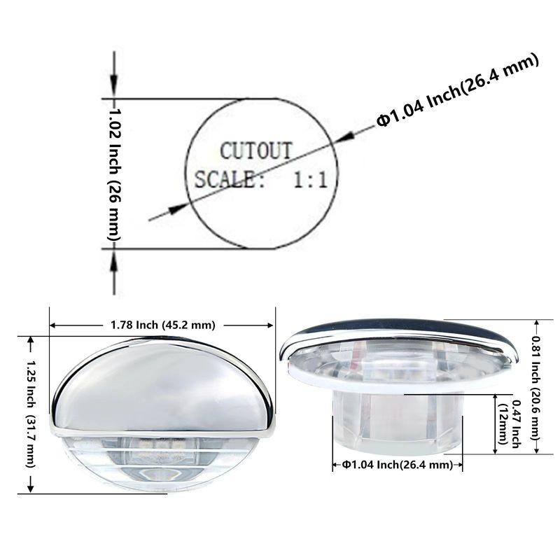 10PCS Marine Blue Courtesy Lights For Boats Step Lights Stair Light Accent Utility Lighting Cabin Deck Flush Mounted