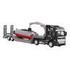 Alloy Semi Flatbed Trailer Truck Toy with Submarine Educational Realistic Construction Vehicle
