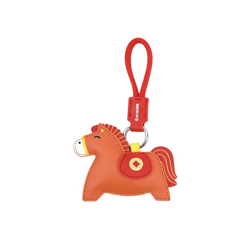 Horse Leather Keychain- Horse Bag Charm For Handbags, Car Keys, Purse, Backpack-Meaning: Will Soon Have Money