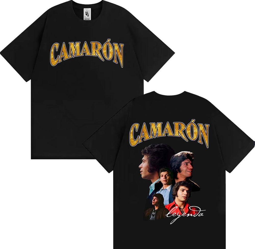 Rock Band Camarón De La Isla Album Merch T-shirts for Men Women Fashion Retro Short Sleeve T Shirt Oversized 100% Cotton T-shirt