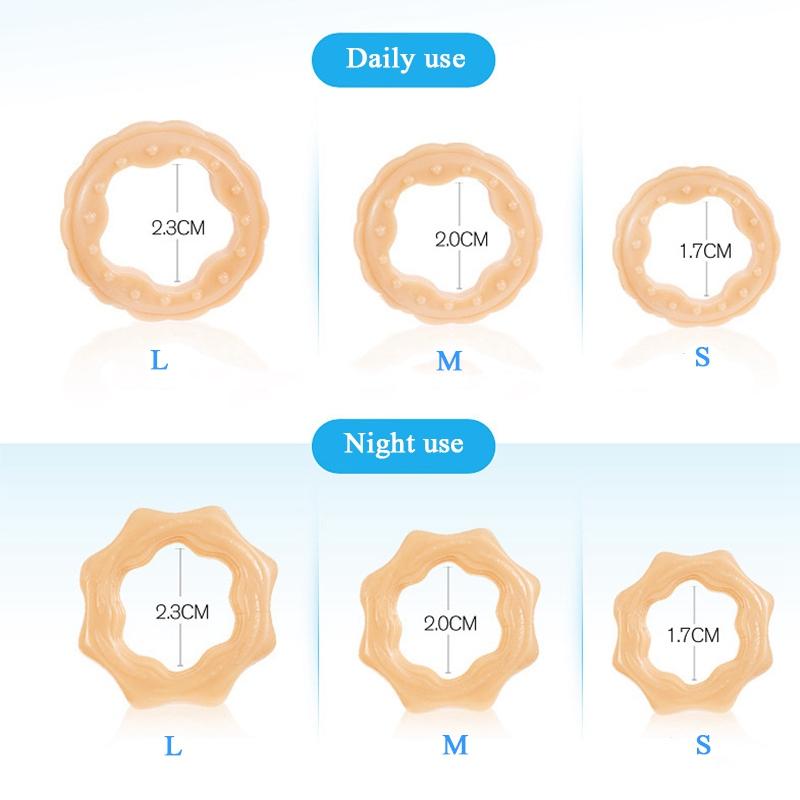 1/2 pièces anneau de résistance correcteur de prépuce masculin anneaux de pénis en Silicone retardent l'éjaculation jouets sexuels pour adultes pour hommes anneau de coq quotidien/nuit