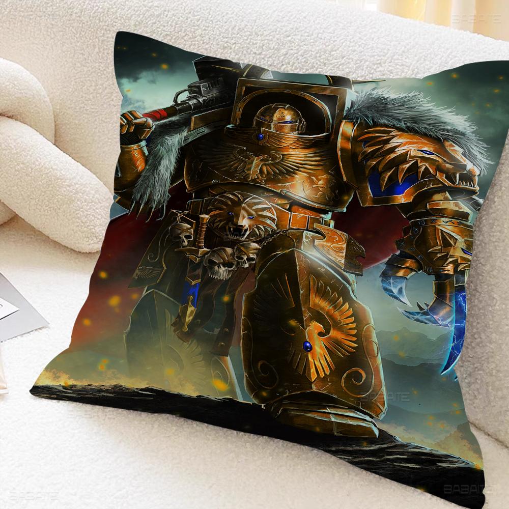 Game W-Warhammers Cushion Cover Car Throw Pillow Case For Sofa Car Christmas Gift 40x40cm 45x45cm