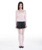 Alkialka Ribbed Ribbon Bolero (Light Pink)