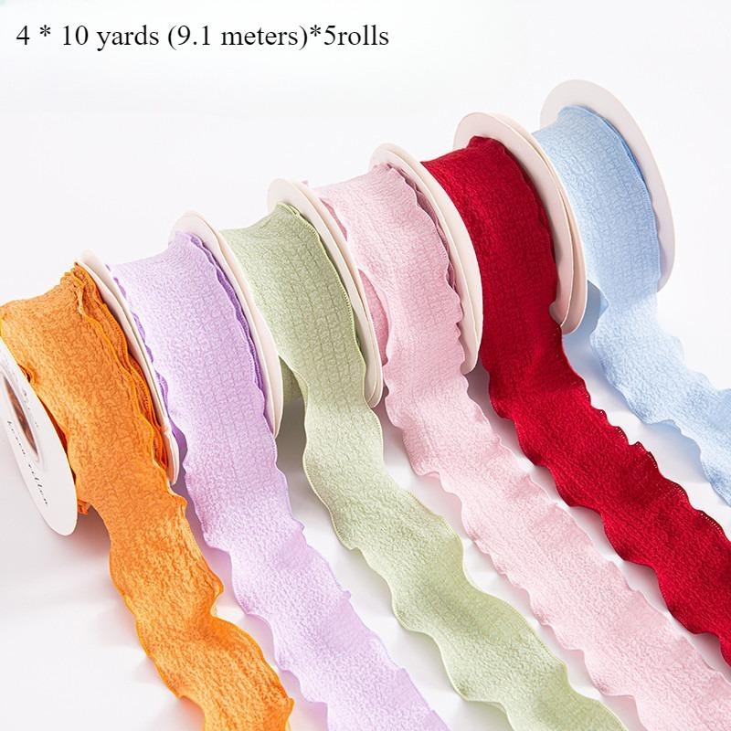 10Yards/Roll Chiffon Silk Ribbon Organza Satin For DIY Craft Gift Wrapping Decoration Wedding Bouquets Wreath Sewing Supplies