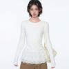 Autumn/Winter Pure Desire Lace Long Sleeve Slimming T-shirt for Women