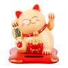 Solar Powered Maneki Neko Lucky Cat Welcoming Chinese Lucky Cat Waving Hand Beckoning Fortune Cat Figurines For Home Decor