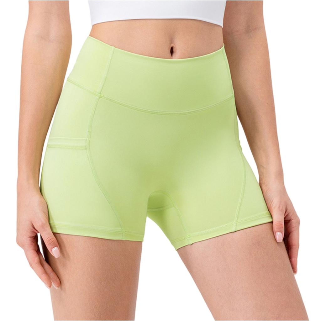 Women's Quick Dry Yoga Hip Lifting Shorts High Waist Fitness Running Shorts With Pockets