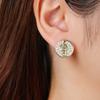 Gold-Color Religious Saint Jude Zirconia Women's Stud Earrings  For Women Virgin Mary Believer Ear Jewelry Daily Party Gifts