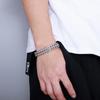 Kalen Punk High Polish Textured Bracelet Men's Chunky Stainless Steel Bicycle Chain Mesh Jewelry Accessories Box Chain Gift